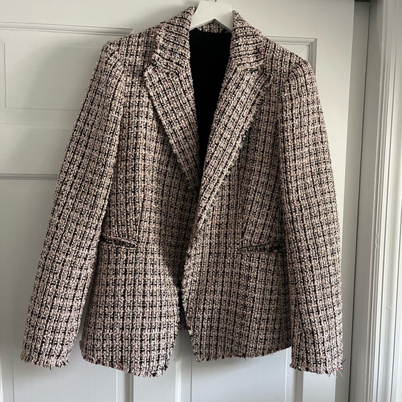 H&M Pink and Black Tweed Blazer - Picture 3 of 3